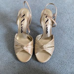 Gold heels 3 inch-nina